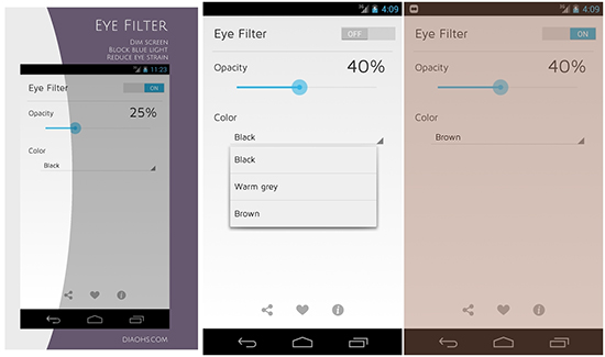 Penampakan filter Blue Light di Smartphone
